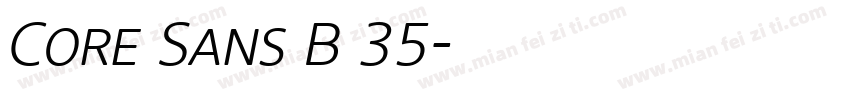 Core Sans B 35字体转换